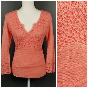 Lilly Pulitzer Sweaters - LILLY PULITZER Coral V Neck light weight sweater M Lilly Pulitzer Sweaters - LILLY PULITZER Coral V Neck light weight sweater M